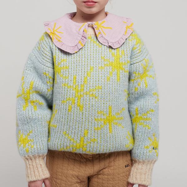 Sparkle Print Wool Blend Knitted Jumper