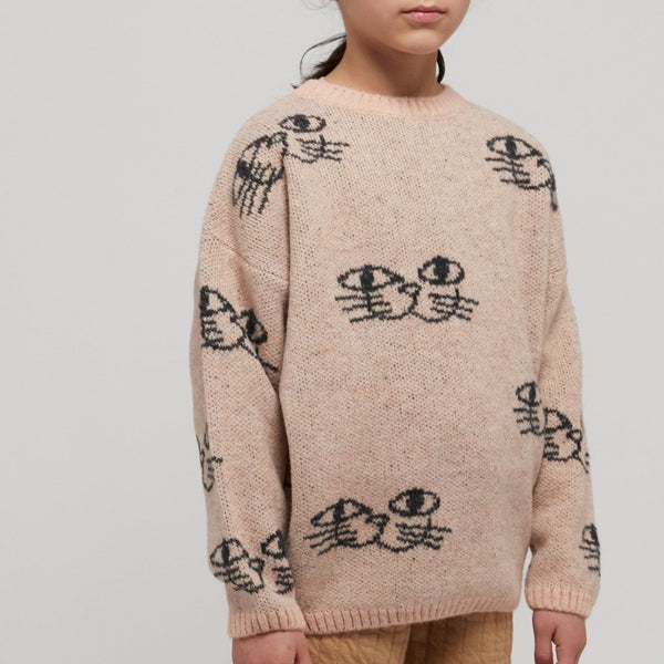 Smiling Cat Oversize Knitted Jumper
