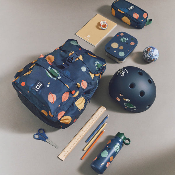 Falk Universe Print Screw Top Bottle (350ml) (Navy)