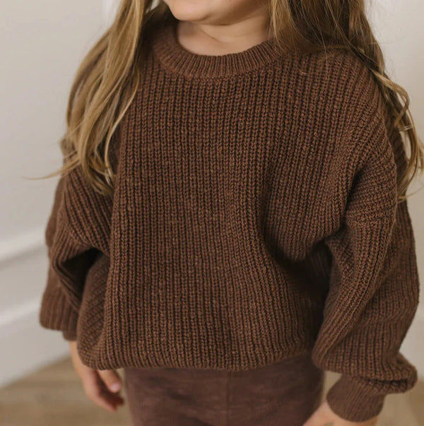 Cocoa Teddy Oversized Cotton Jumper