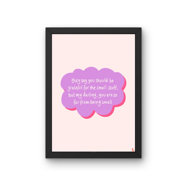 'Small Stuff' Pink and Lilac Art Print