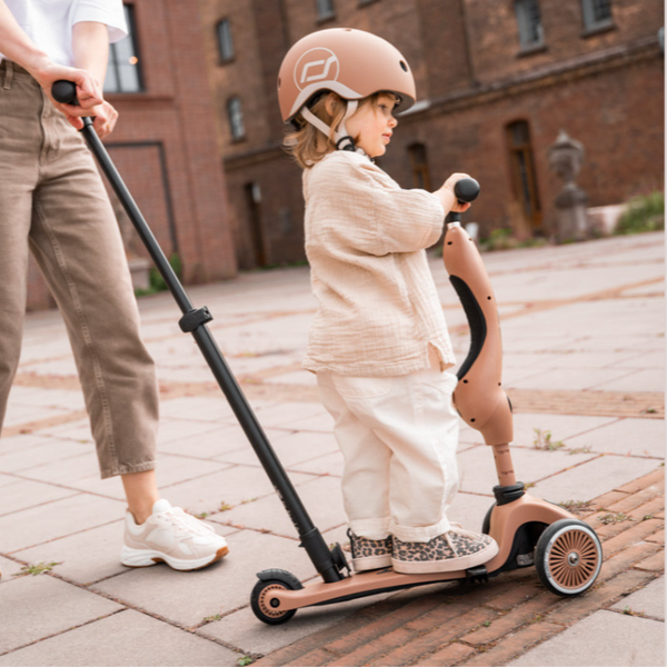 Highway Kick 1 Push & Go Bar Scooter + Pushbike (Mocha)