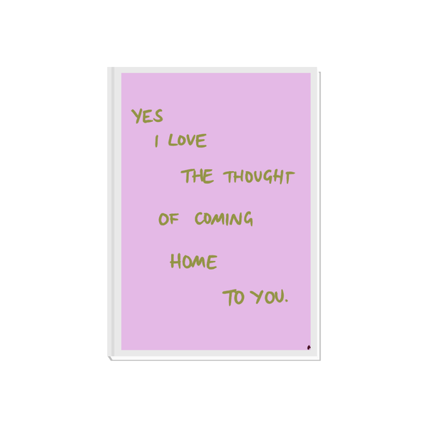 'Coming Home To You' Lilac and Green Romantic Music Art Print