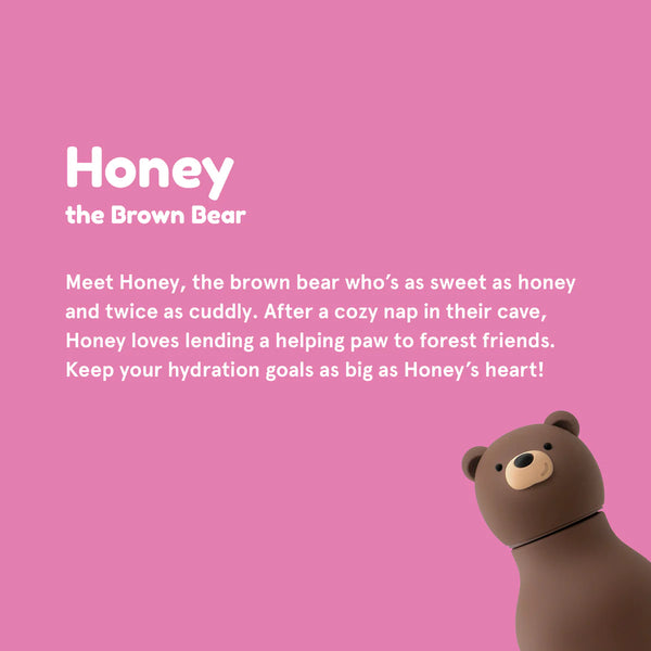 Brown Bear Bestie Insulated Screw Top Water Bottle 470ml