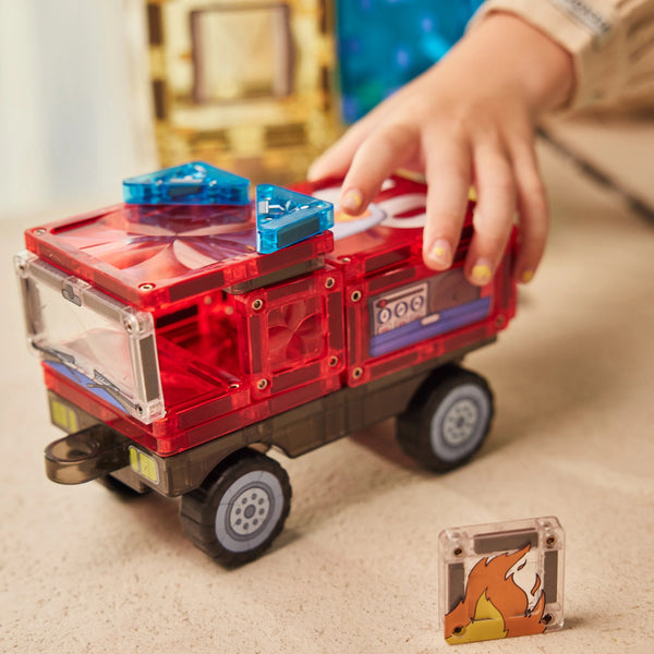 Fire Rescue Pack Intense Magnetic Building Tiles 39 Pieces-PRE ORDER 3-4 WEEKS
