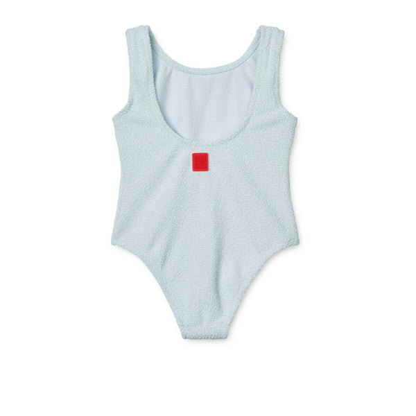 Bianco Textured Crinkle Swimsuit (Pure Sky)