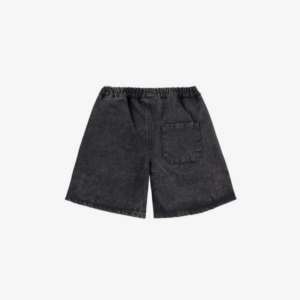 Smiling Denim Bermuda Shorts (Dark Grey)