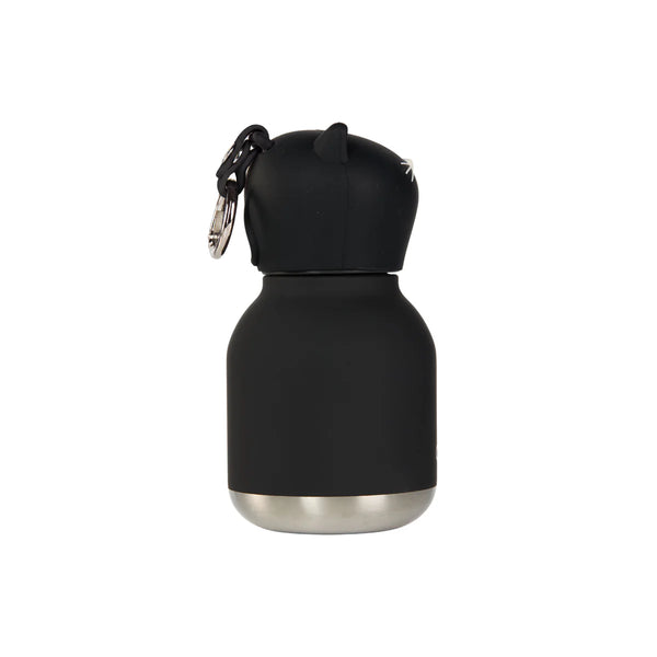 Black Cat Mini Bestie Insulated Screw Top Key Ring Water Bottle 200ml