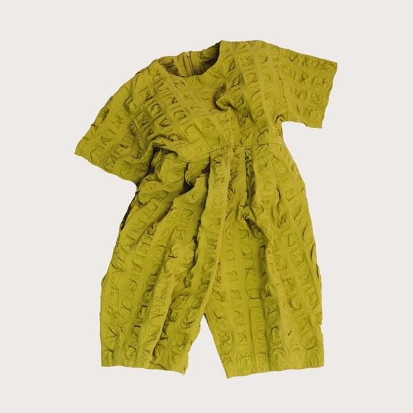 Dorian Seersucker Jumpsuit (Olive)