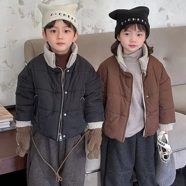 Sumi Soft Funnel Neck Padded Coat (Coffee)