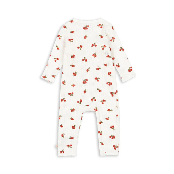 Minnie Rose Print Cotton Pointelle Onesie