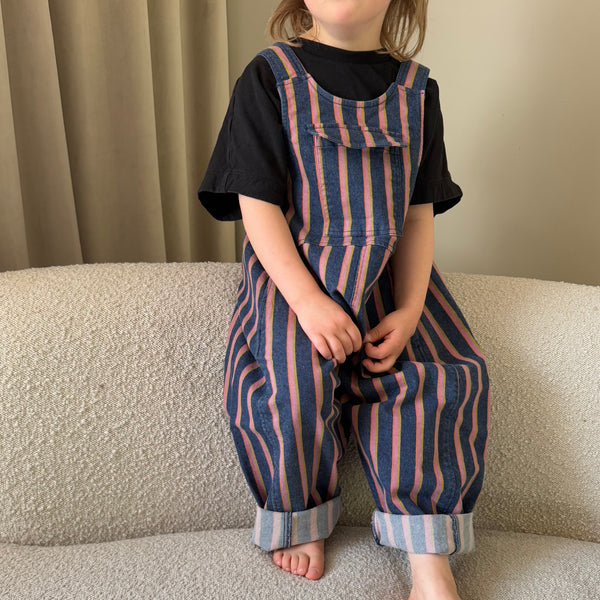 Kai Oversized Denim Stripe Dungarees