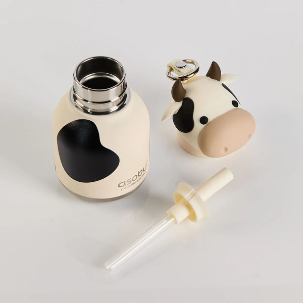 Cow Mini Bestie Insulated Screw Top Key Ring Water Bottle 200ml