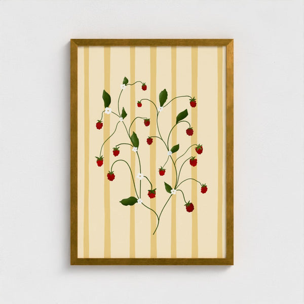 Raspberry Vine Art Print