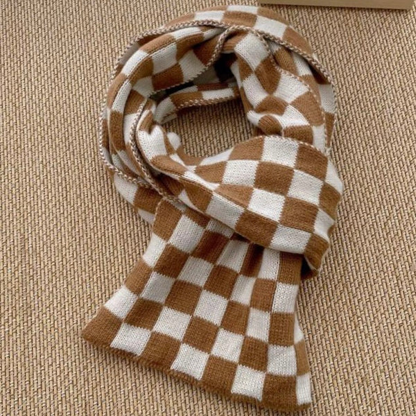 Checkerboard Scarf (Beige)