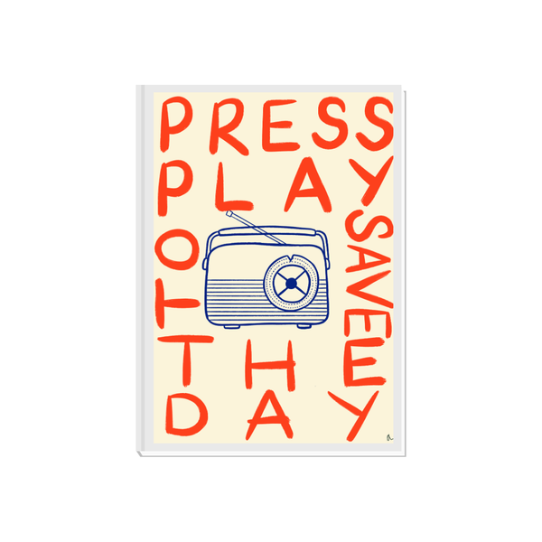 'Press Play' Music Art Print