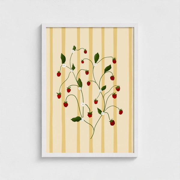 Raspberry Vine Art Print