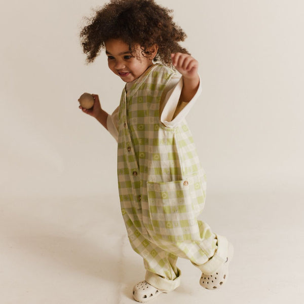 Charlie Sleeveless Gingham Overall