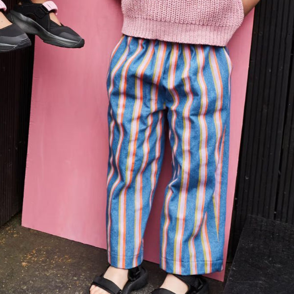 Ever Wide Denim Stripe Straight Leg Trousers