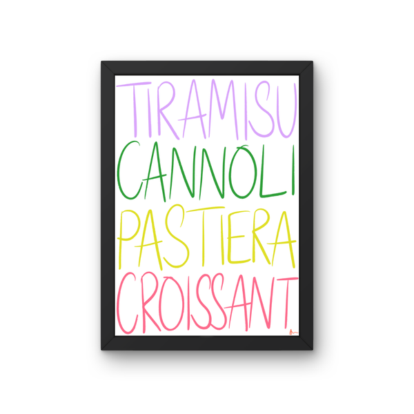 Dessert Lovers Colourful Art Print