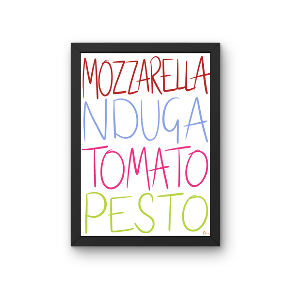 Italian Lovers Kitchen Wall Art Print