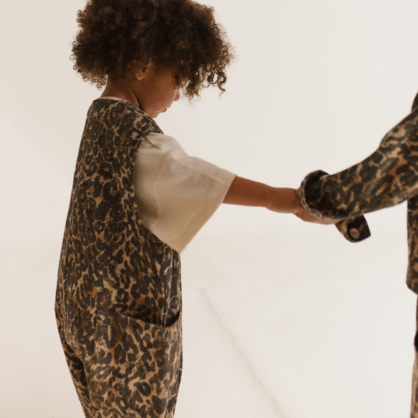 Wren Leopard Print Sleeveless Overall