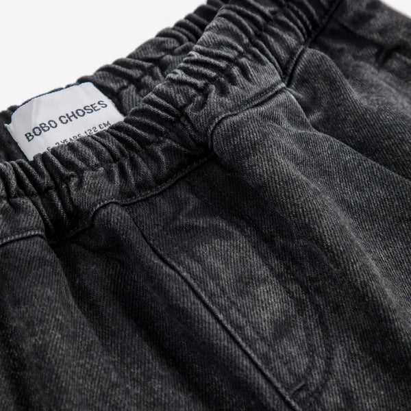 Smiling Denim Bermuda Shorts (Dark Grey)