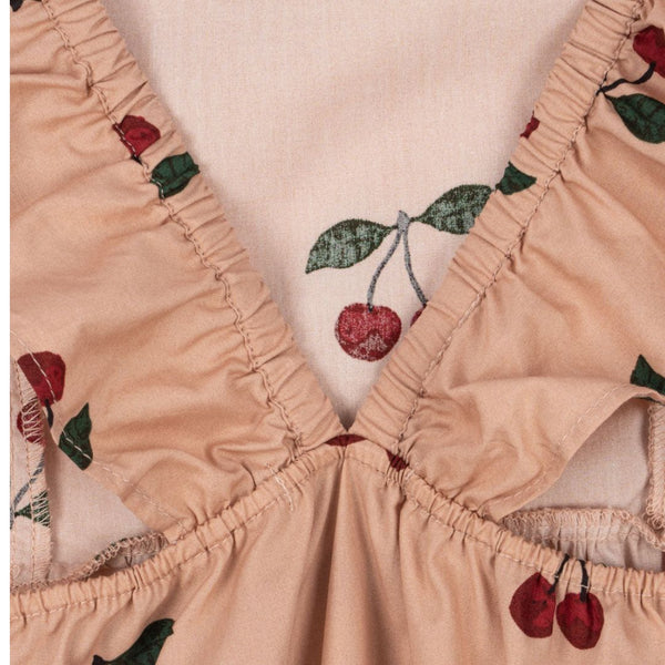 Verbena Cherry Print Cotton Baby Summer Romper