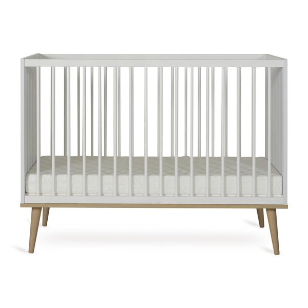 Flow Wooden Height Adjustable Baby Cot (White)