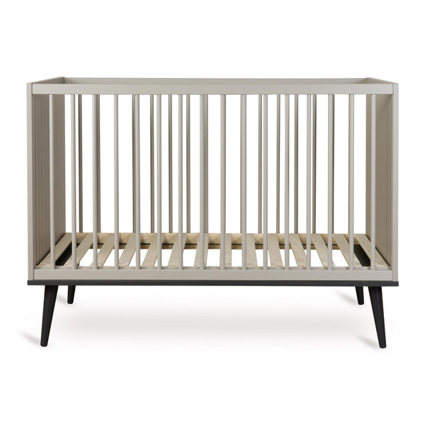 Flow Wooden Height Adjustable Baby Cot (Stone)