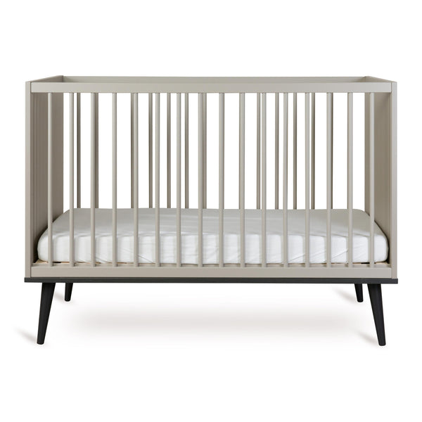 Flow Wooden Height Adjustable Baby Cot (Stone)