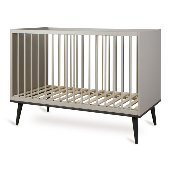 Flow Wooden Height Adjustable Baby Cot (Stone)