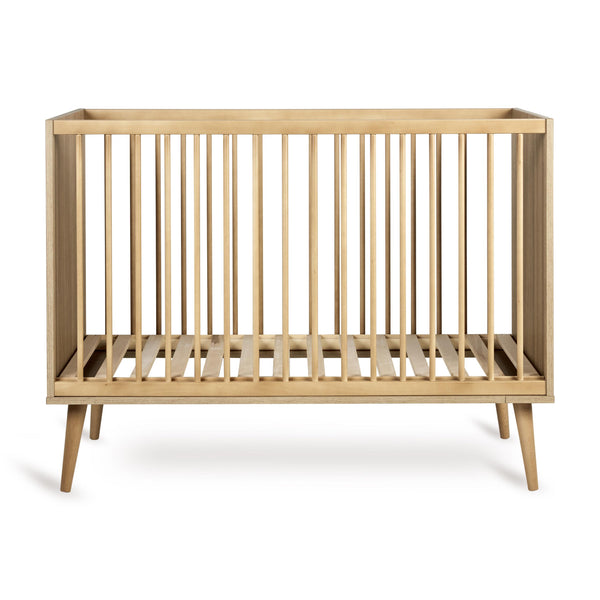 Flow Wooden Height Adjustable Baby Cot (Honey Ash)