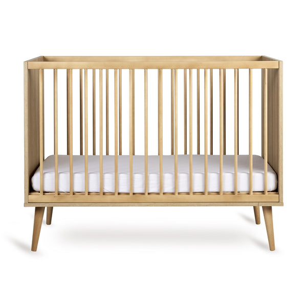 Flow Wooden Height Adjustable Baby Cot (Honey Ash)
