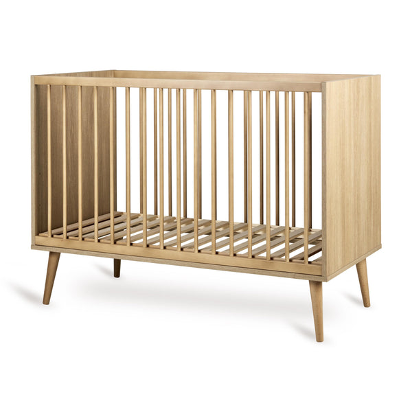 Flow Wooden Height Adjustable Baby Cot (Honey Ash)