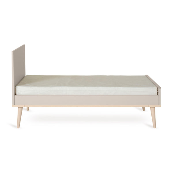 Flow Convertible Wooden Height Adjustable Cot to Bed (Clay)
