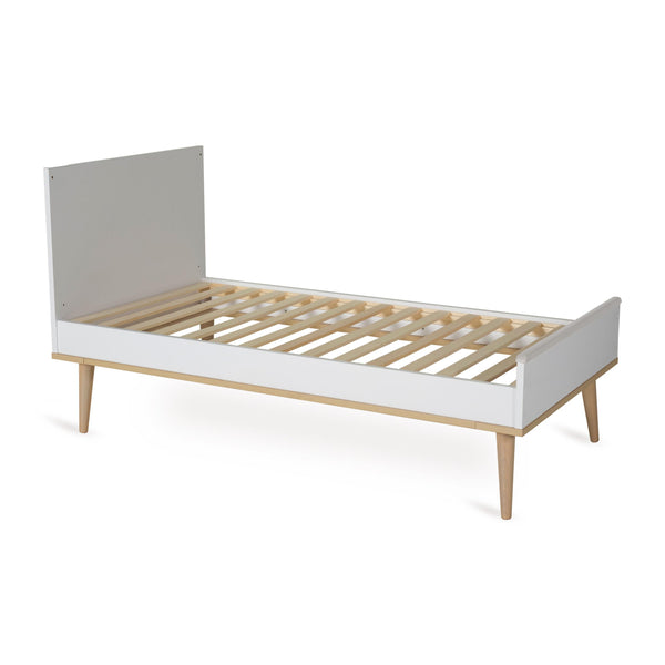 Flow Convertible Wooden Height Adjustable  Cot to Bed (White)