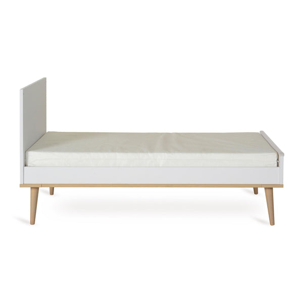 Flow Convertible Wooden Height Adjustable  Cot to Bed (White)