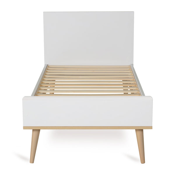 Flow Convertible Wooden Height Adjustable  Cot to Bed (White)