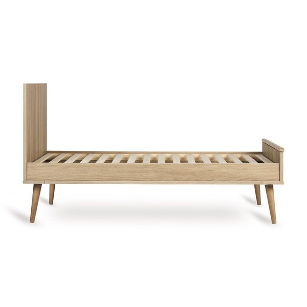 Flow Convertible Wooden Height Adjustable  Cot to Bed (Honey Ash)