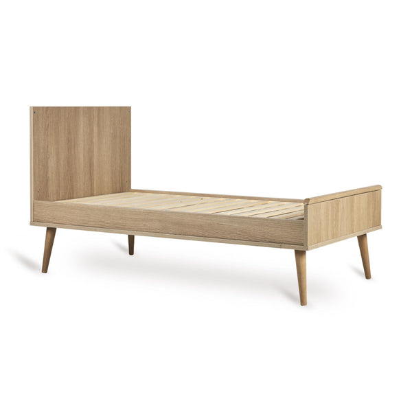 Flow Convertible Wooden Height Adjustable  Cot to Bed (Honey Ash)