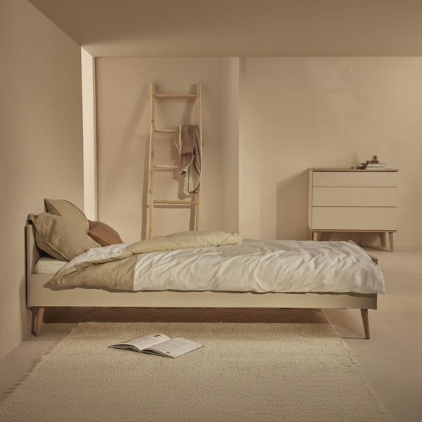 Flow Junior 200x90cm Wooden Bed (Clay)