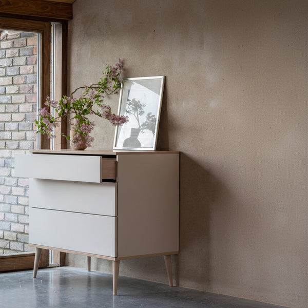 Flow Wooden Chest of Drawers (Clay)