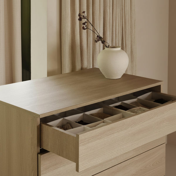 Flow Wooden Chest of Drawers (Honey Ash)