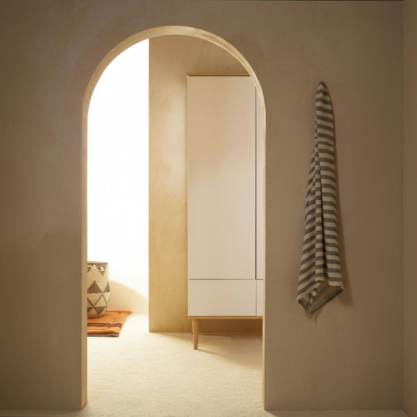 Flow Wooden Wardrobe (White)