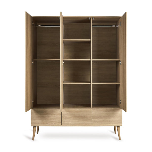 Flow Wooden Extra Large Wardrobe (Honey Ash)