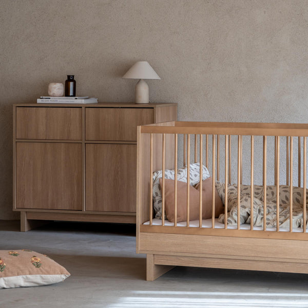 Kyo Wooden Baby Cot (Honey Ash)