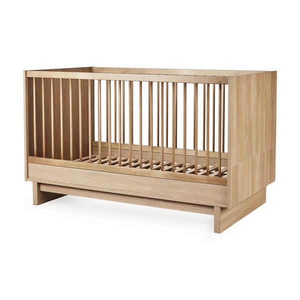 Kyo Convertible Wooden Height Adjustable Cot to Bed (Honey Ash)