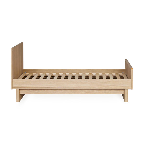 Kyo Convertible Wooden Height Adjustable Cot to Bed (Honey Ash)