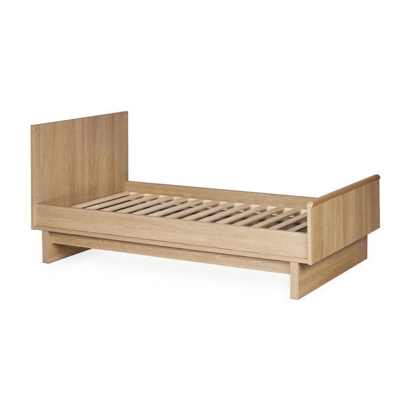 Kyo Convertible Wooden Height Adjustable Cot to Bed (Honey Ash)